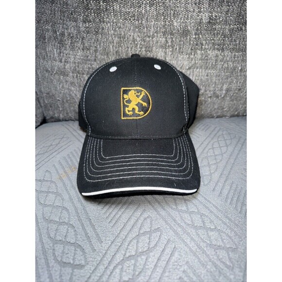 BLACK SPORTSMAN BLACK HAT WITH GOLD LOGO NWOT - Picture 1 of 5